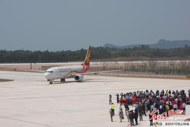 海南博鳌机场开始试运行(1)_焦点 _光明网