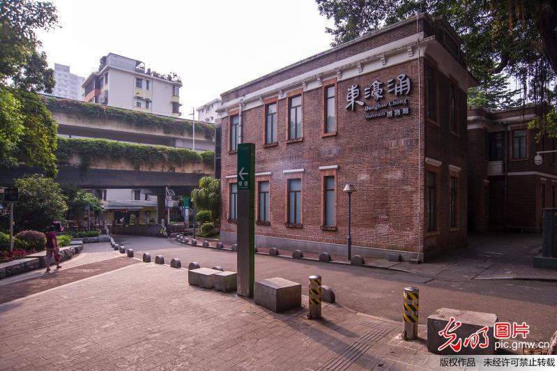 2017年7月29日,东濠涌旁的东濠涌博物馆,集中记录和展示了广州河涌