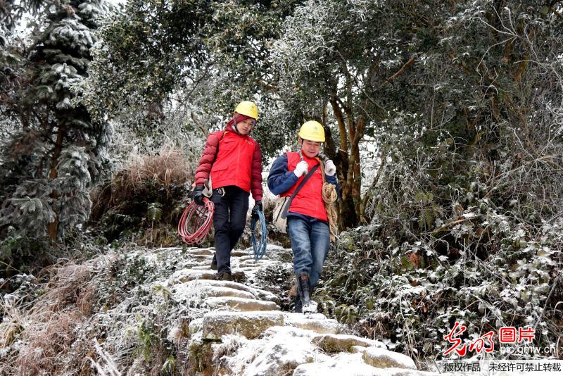 冰雪天抢修电力送光明