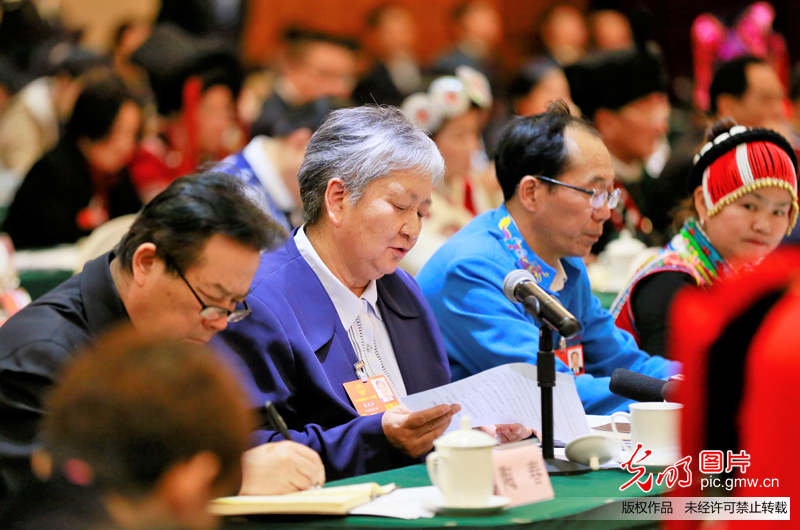 云南省代表团全体会议向媒体开放