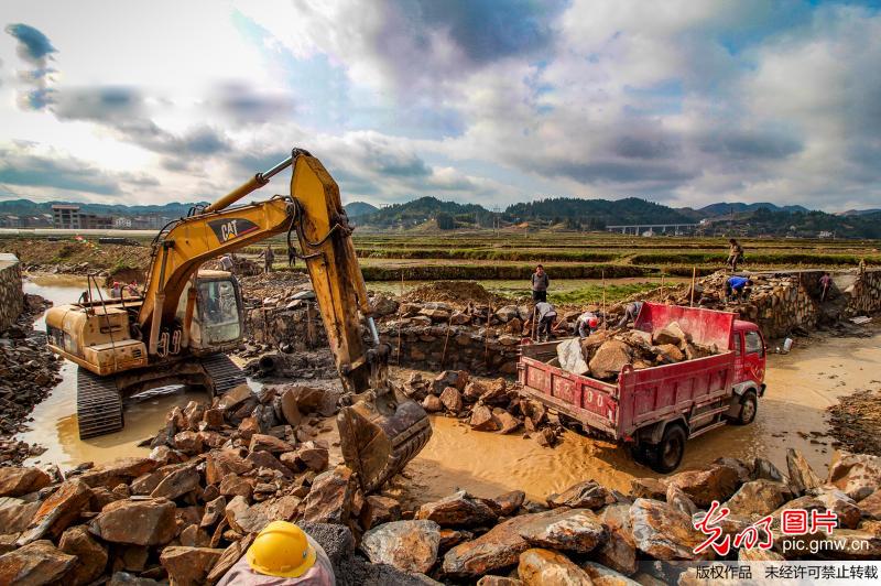 贵州天柱：修水渠防水灾保增收