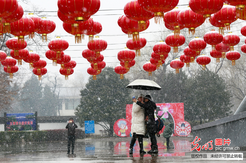 北京迎来春雪