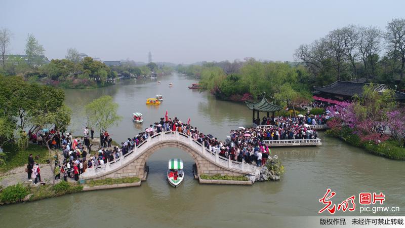 瘦西湖风景区迎来旅游高峰