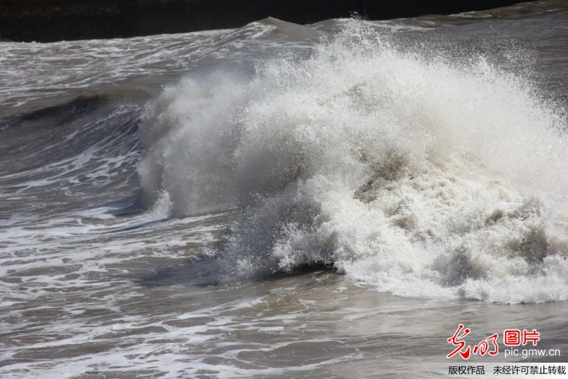 超强台风“玛莉亚”逼近浙江温岭