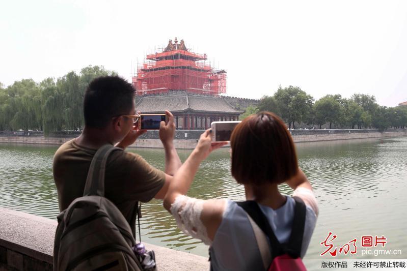 北京故宫开启角楼修缮工程