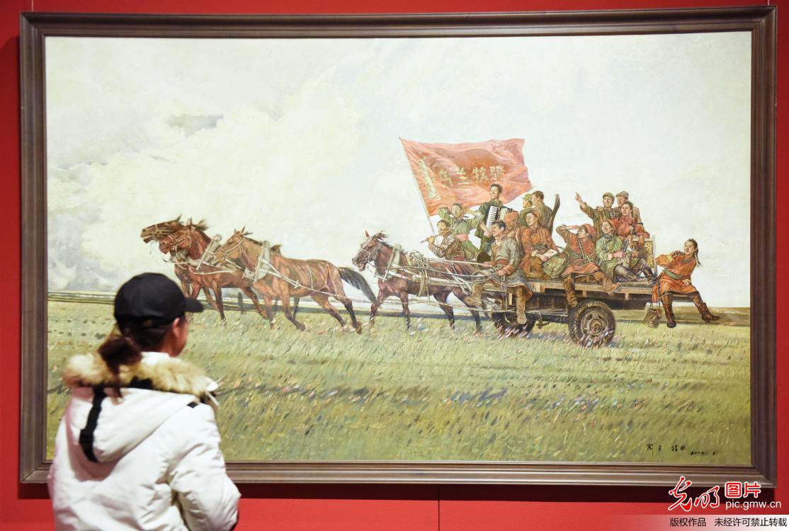 内蒙古举办乌兰牧骑主题美术作品展
