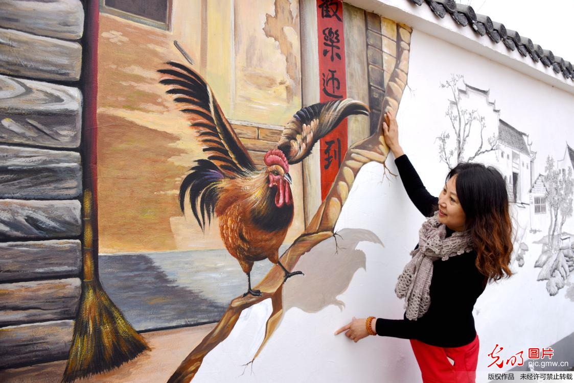 浙江仙居：3D彩绘文化墙 留住乡村记忆