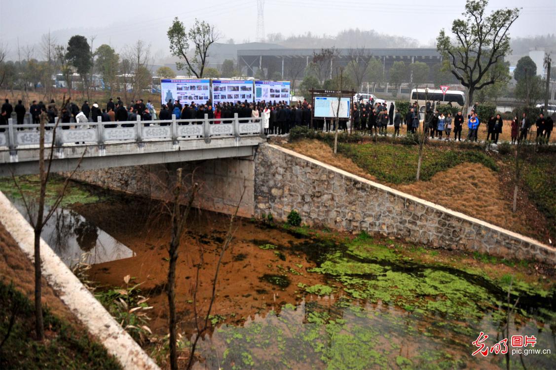 长江支流黄柏河生态修复项目开工