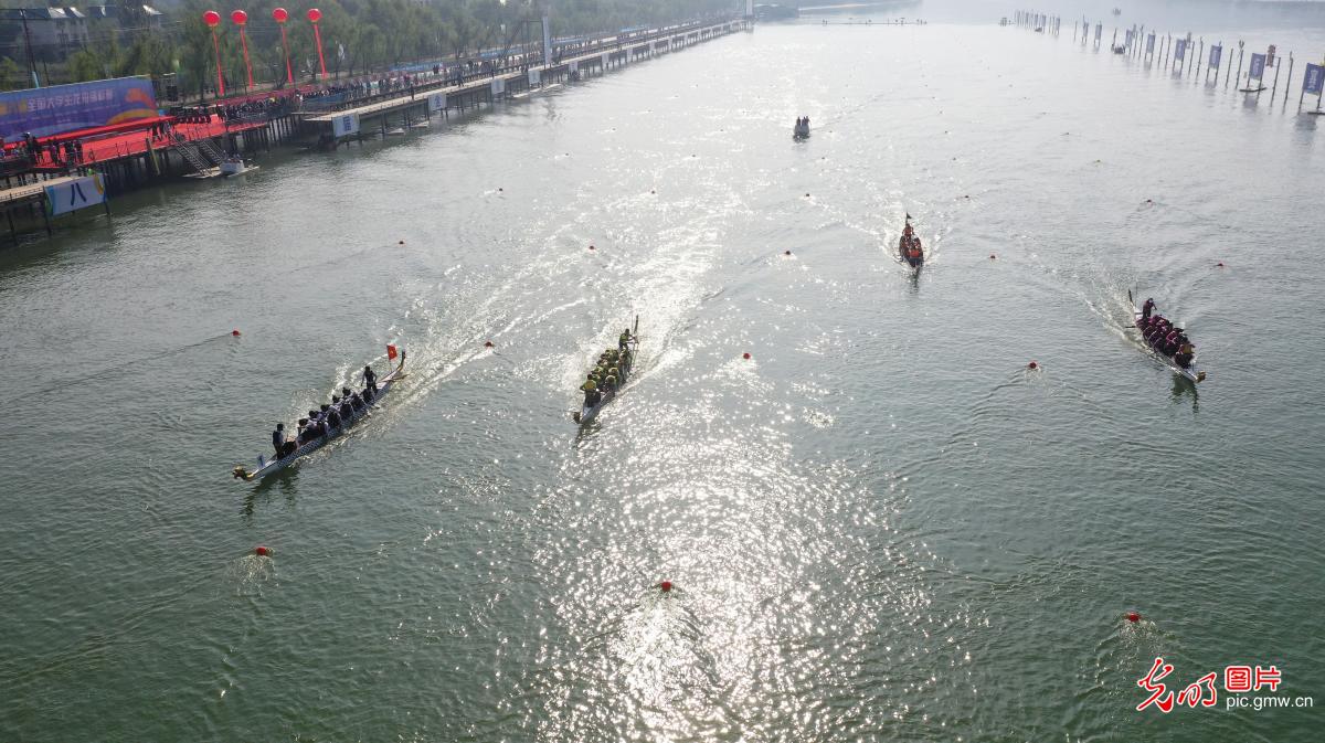 第八届全国大学生龙舟锦标赛在甘肃永靖举行