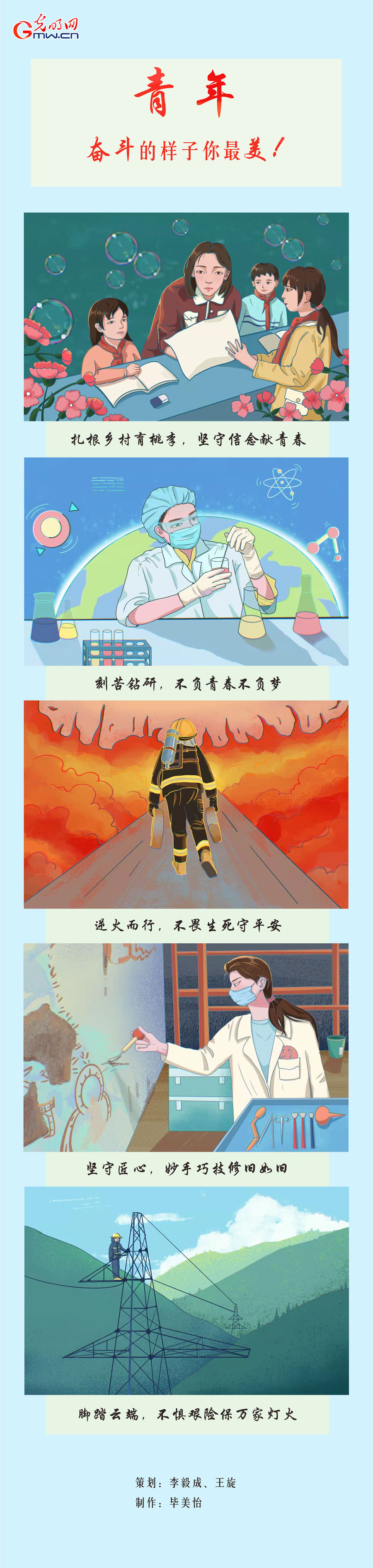 【逐梦青春 奋斗有我】漫画组图：青年，奋斗的样子你最美！