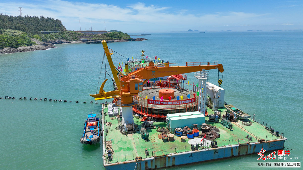 35千伏低频海底电缆在浙江上大陈岛入海