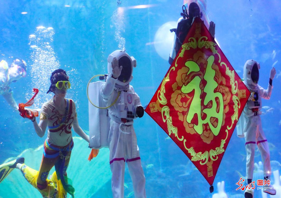 山东青岛：海底世界欢度春节