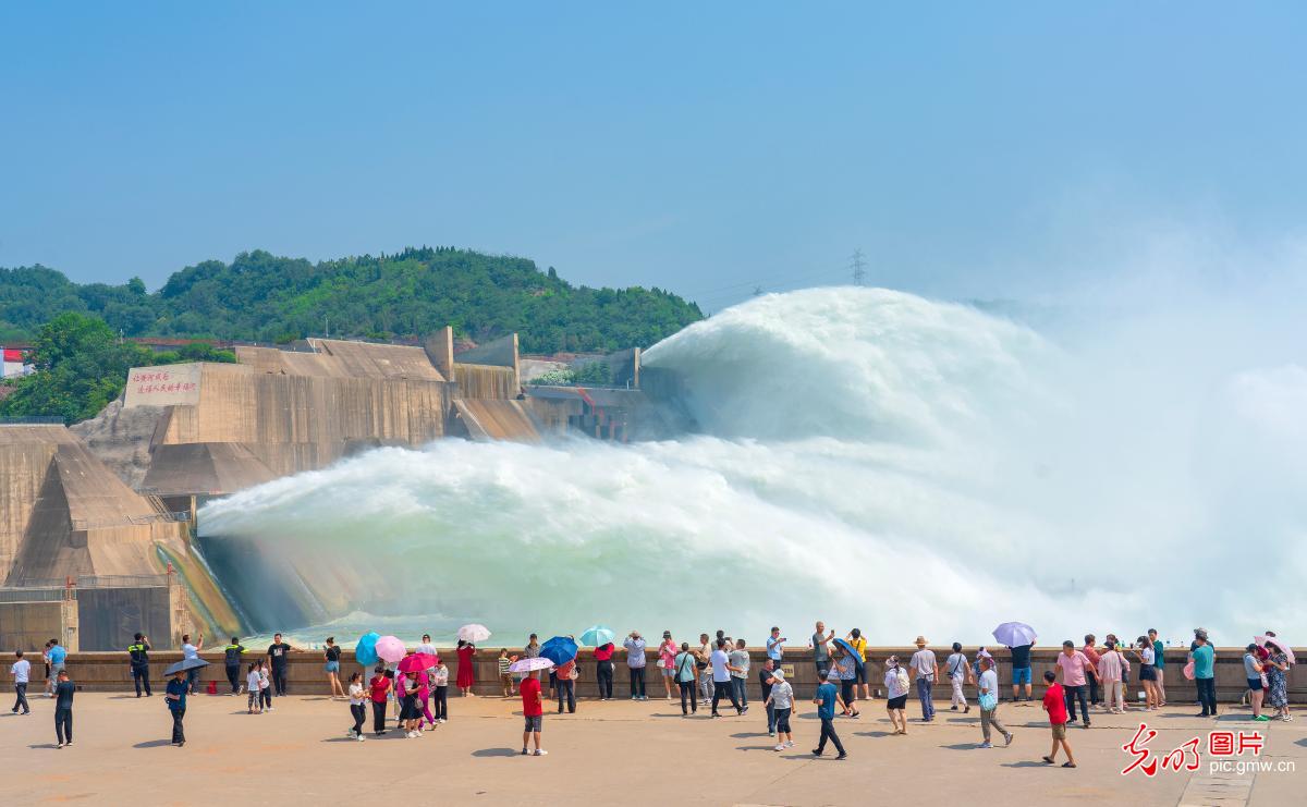 黄河小浪底调水调沙 气势磅礴