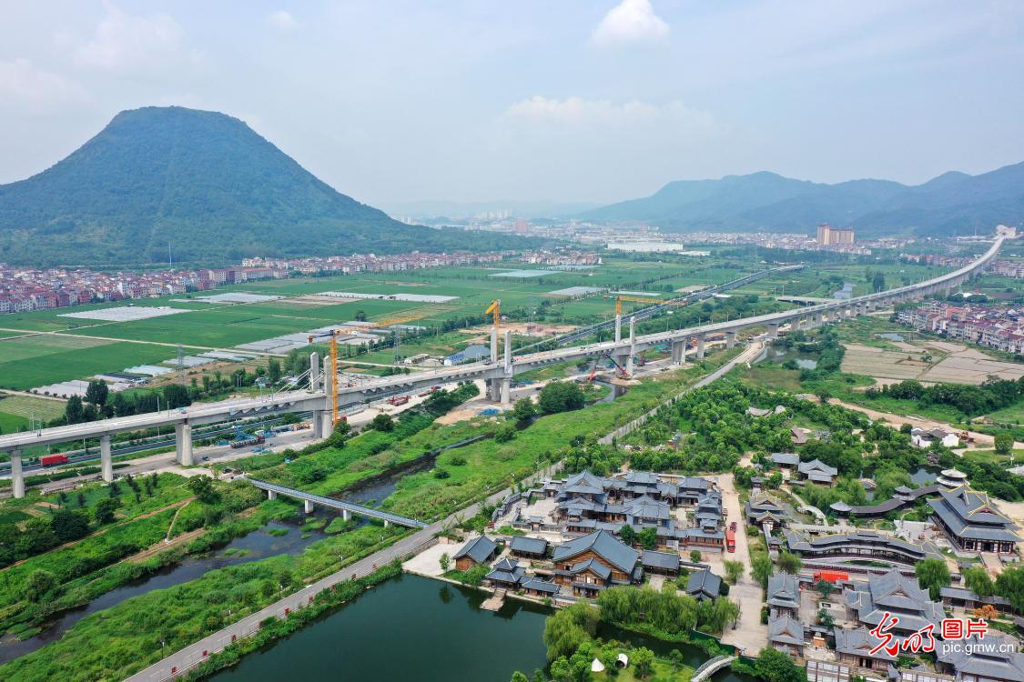 浙江东阳：杭温高铁建设稳步推进