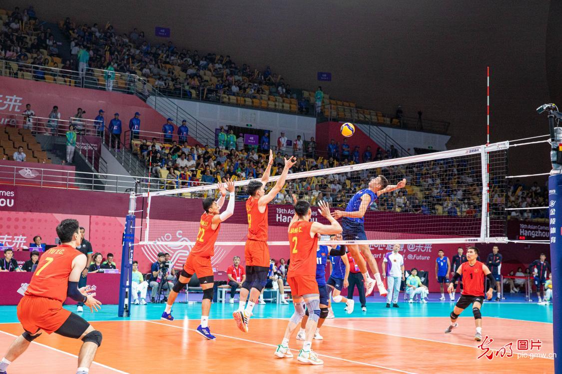 杭州亚运会男子排球预赛 中国3：0战胜吉尔吉斯斯坦