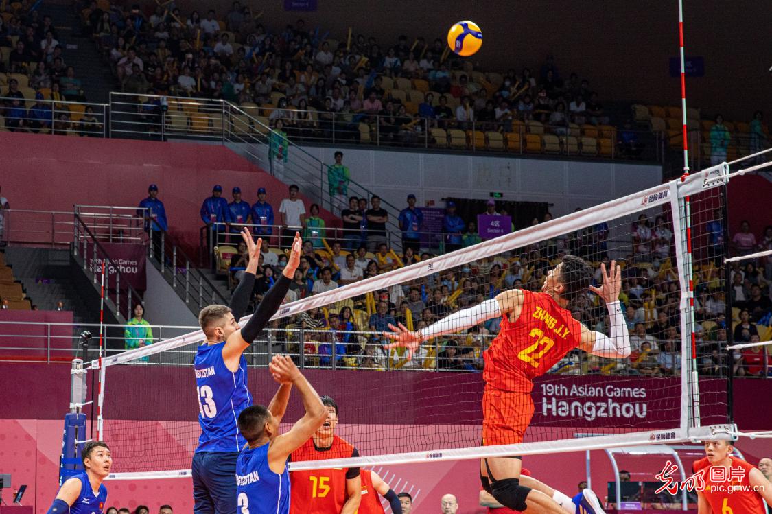 杭州亚运会男子排球预赛 中国3：0战胜吉尔吉斯斯坦