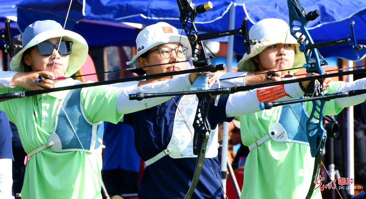 全国射箭奥林匹克项目锦标赛新疆察布查尔开弓