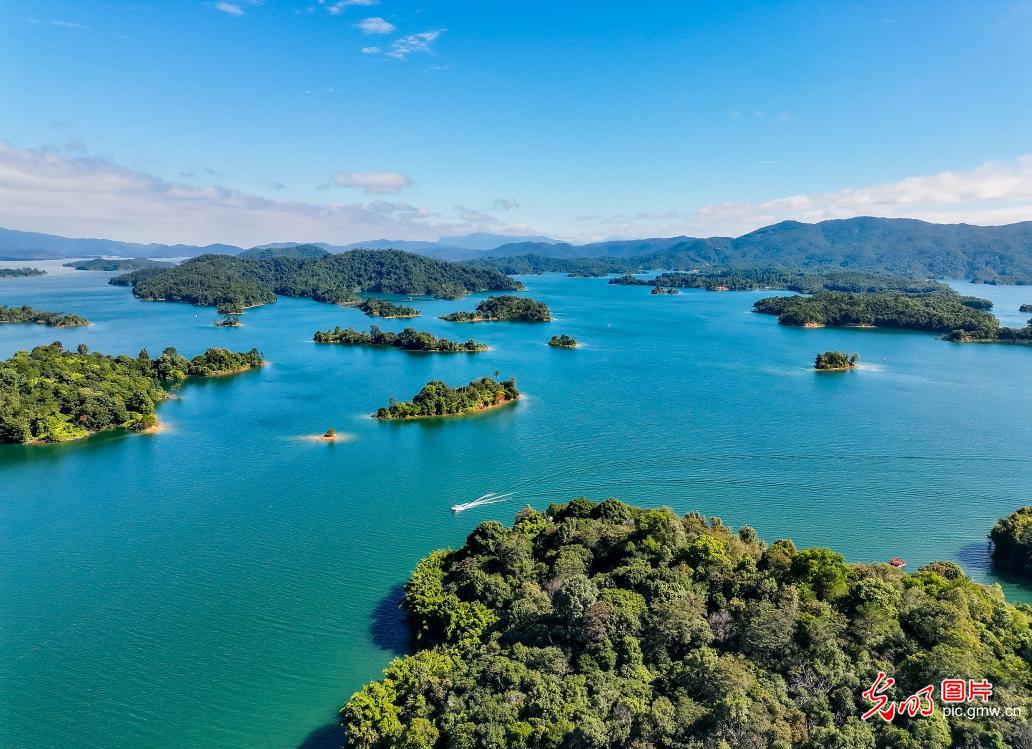 万绿湖风景如画