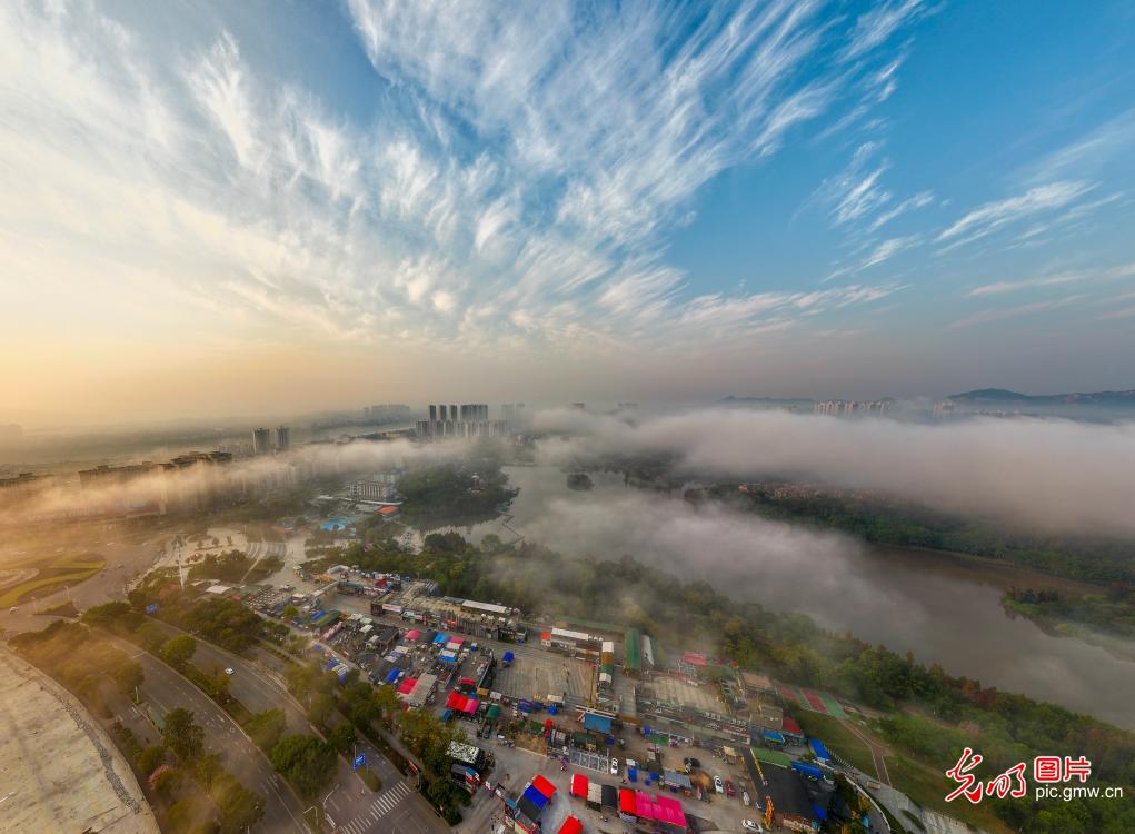 冬晨如幻境 云海绘画卷