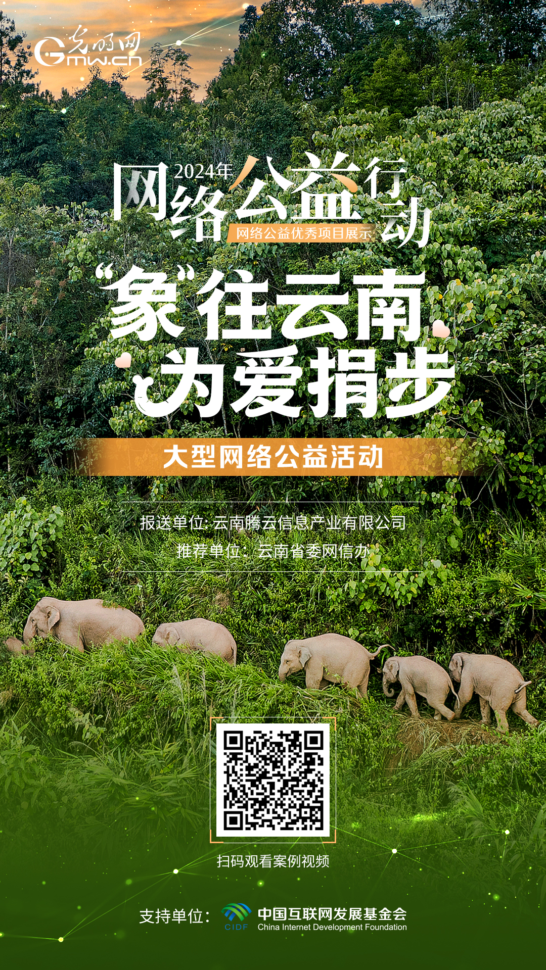 【优秀案例展示|海报】“‘象’往云南为爱捐步”大型网络公益活动
