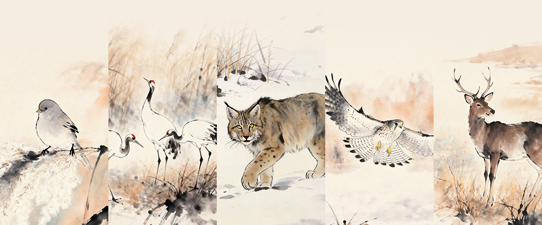 【AIGC动画】大美中国｜北疆冬日里的珍稀动物