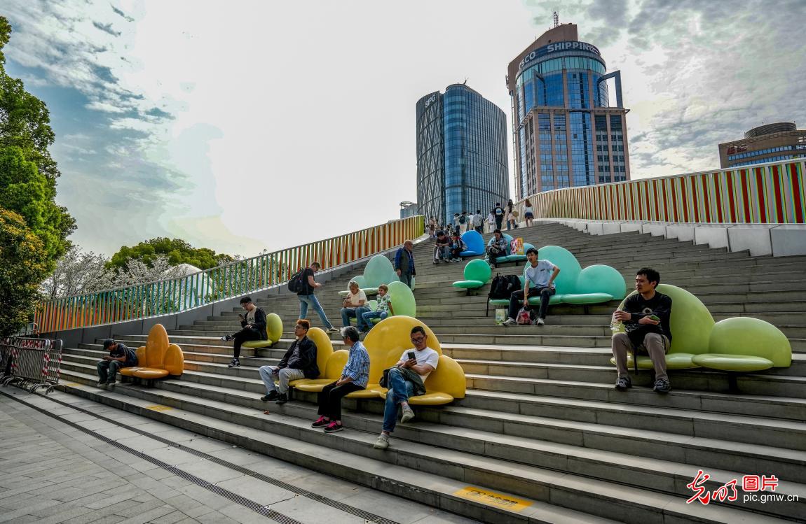 上海北外滩樱影映虹桥