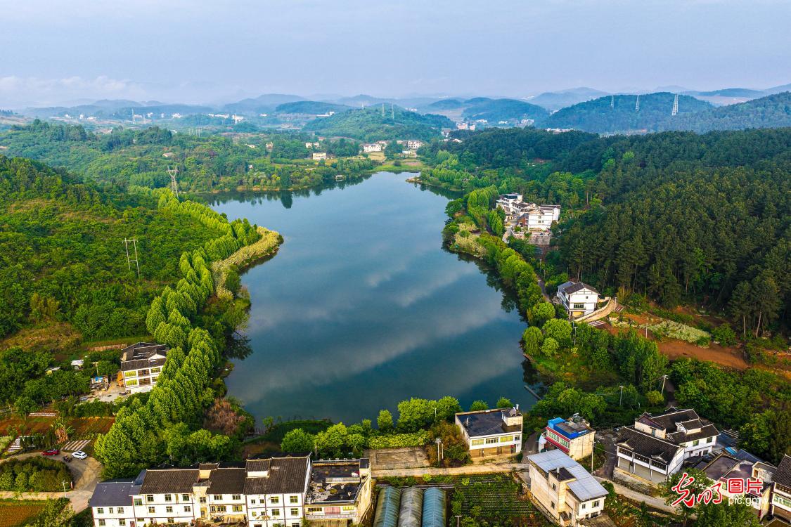 湿地添秀色 湖村入画来