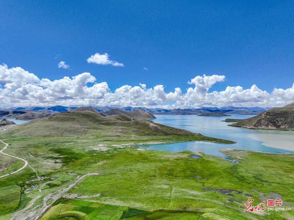 高原湖泊秋景美