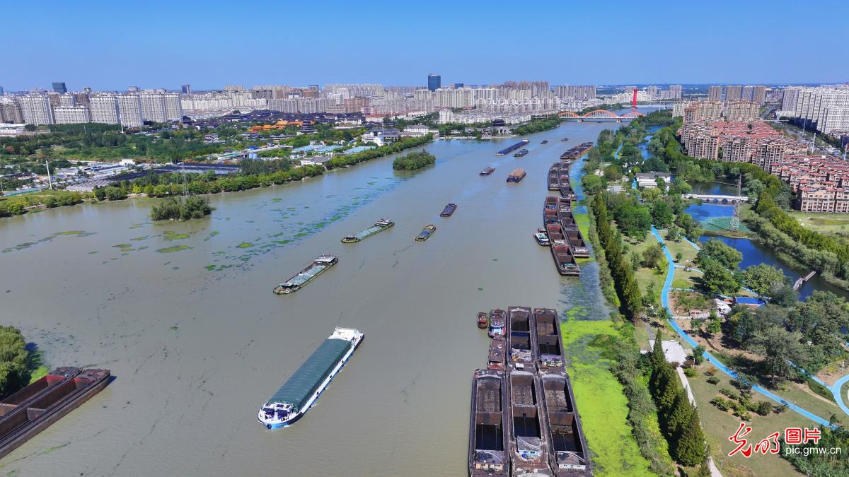京杭大运河国庆水运保供忙